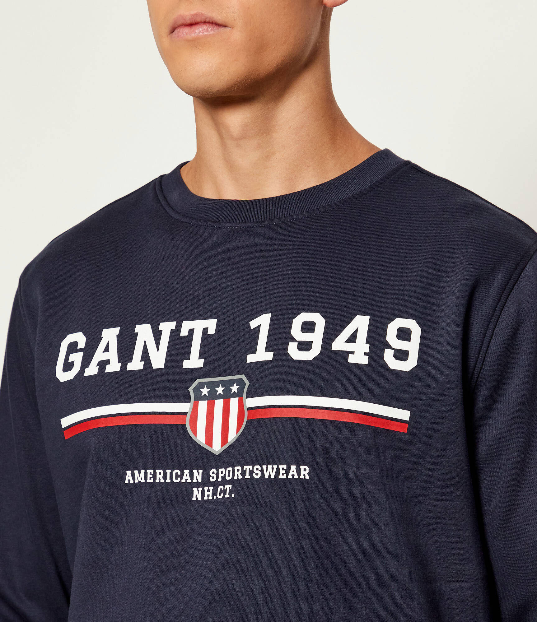 Sudadera Gant de algodón azul marino