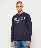 Sudadera Gant de algodón azul marino
