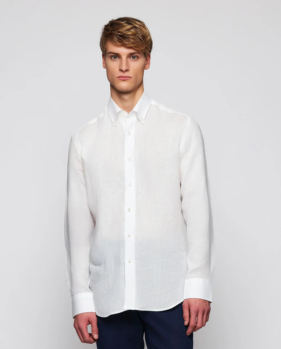 Camisa lino blanca Mirto