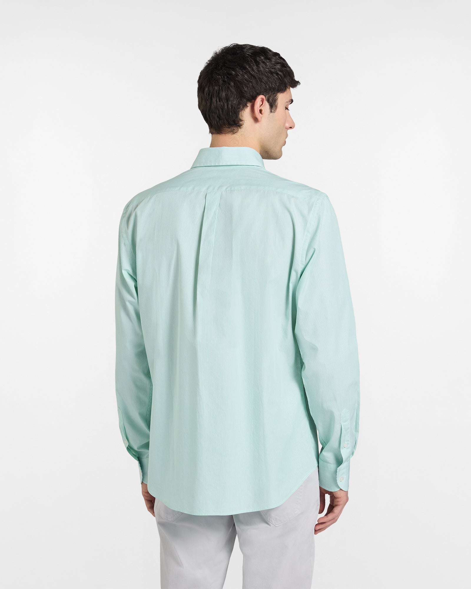 Camisa de rayas verde corte regular Harmont Blaine
