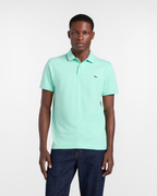 polo agua marina harmont blaine hombre manga corta algodón vista frontal