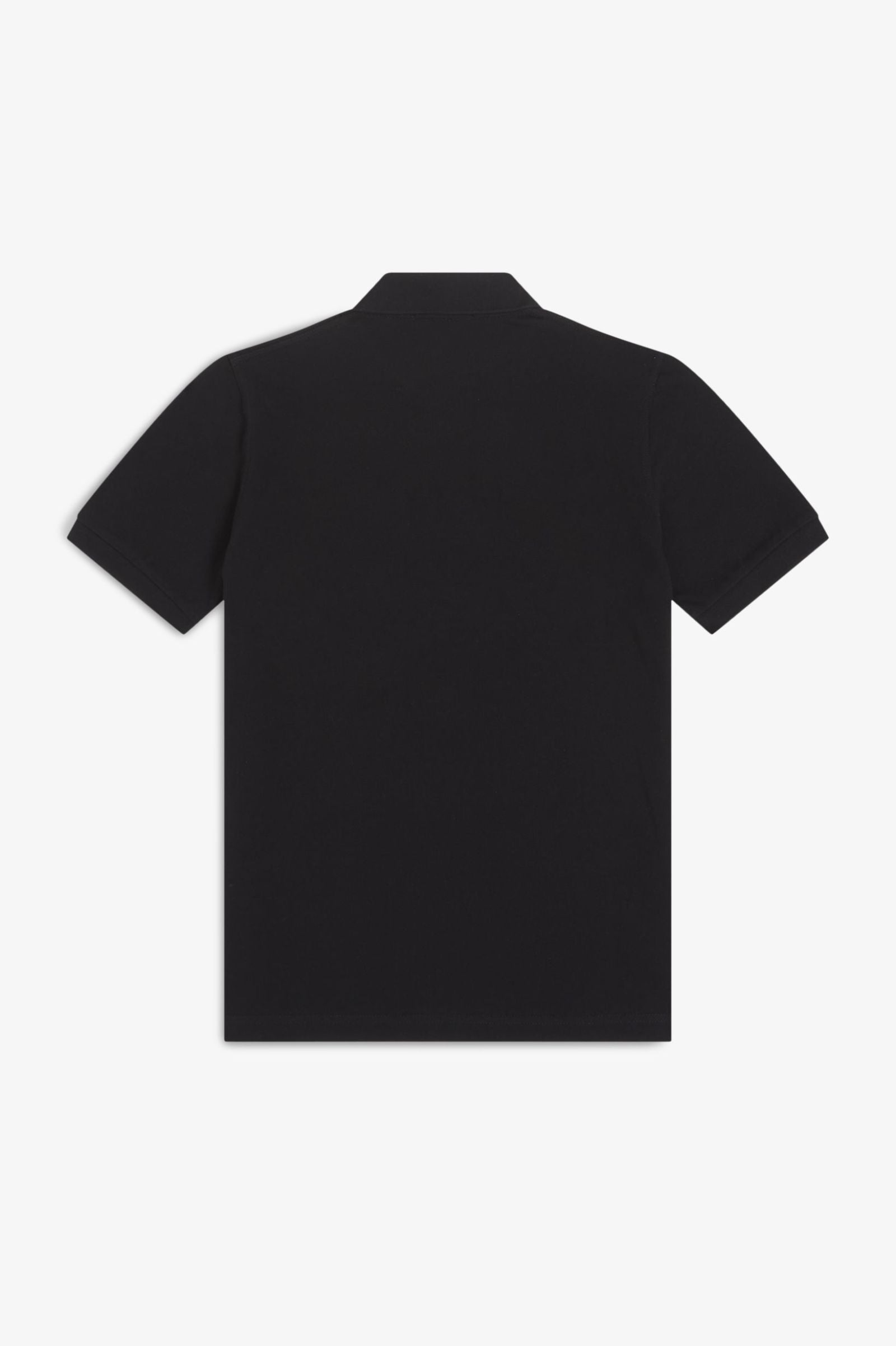 polo negro fred perry hombre vista trasera corte recto algodón