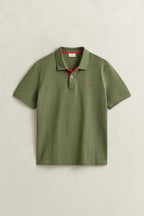 Polo Algodón verde rojo Gant