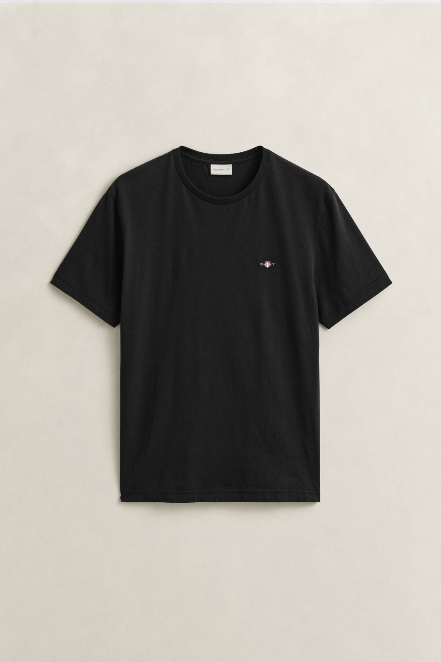 Camiseta algodón básica negra Gant