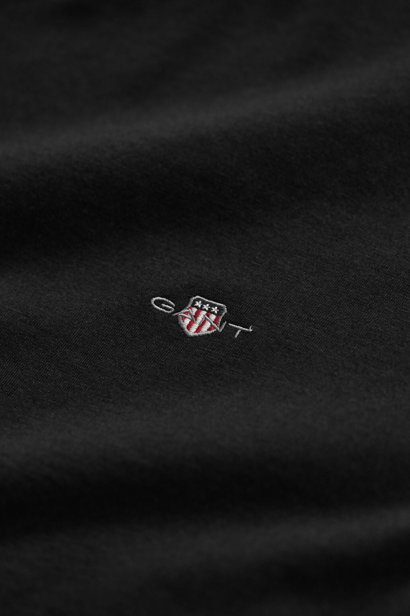 Camiseta algodón básica negra Gant