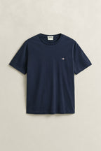 Camiseta algodón básica azul marino Gant