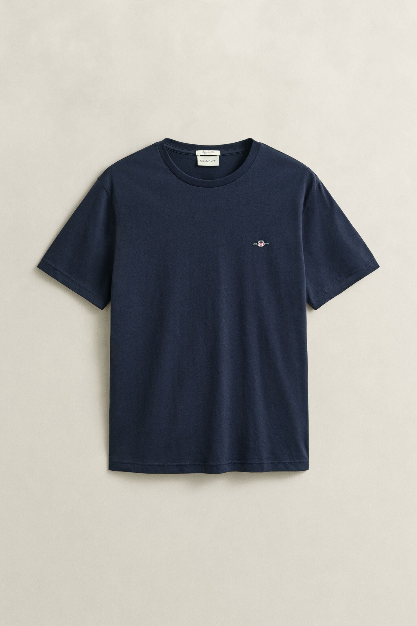 Camiseta algodón básica azul marino Gant