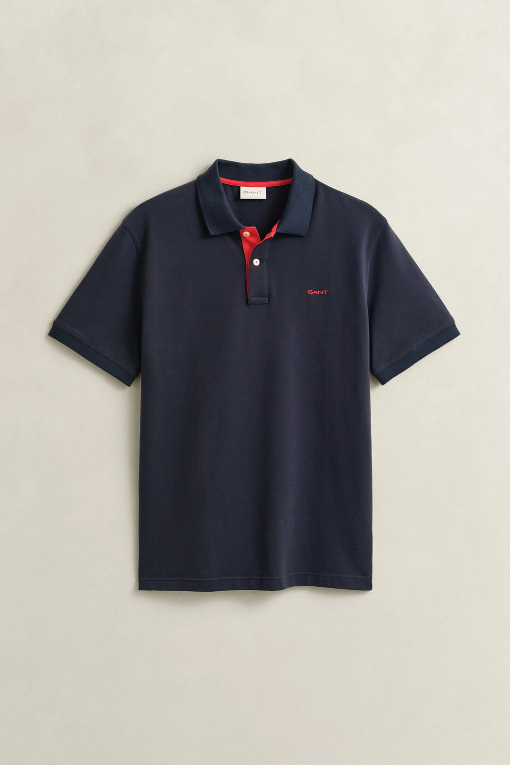 Polo Algodón azul marino rojo Gant