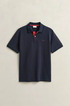 Polo Algodón azul marino rojo Gant