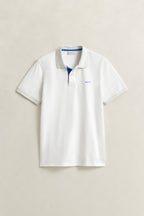 Polo Algodón blanco azul Gant