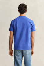 Camiseta algodón básica azul Gant