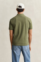 Polo Algodón verde rojo Gant