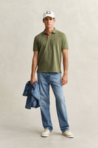 Polo Algodón verde rojo Gant