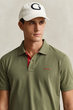 Polo Algodón verde rojo Gant