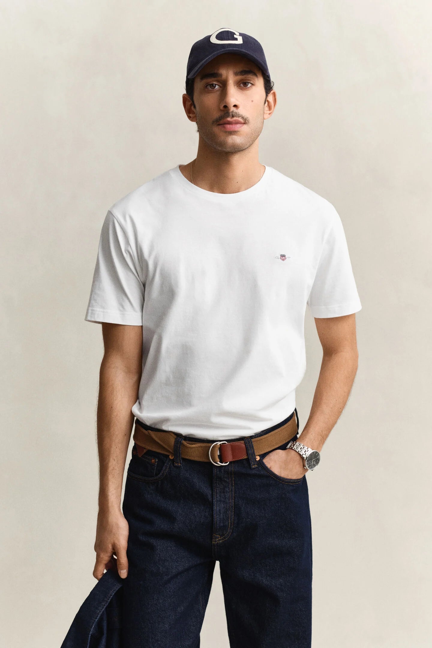 Camiseta algodón básica blanca Gant