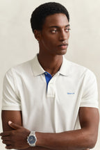 Polo Algodón blanco azul Gant